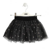 iDO Girls Star Tulle Skirt Grey Pink